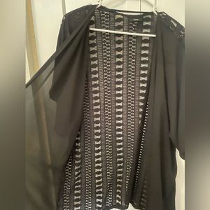 Black Bikini Cover-up/Cardigan- XS